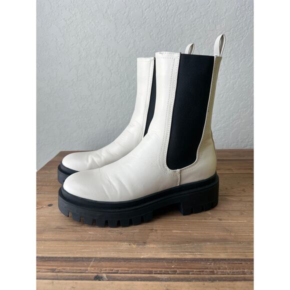 ShuShop Women's Off White Lug Sole Bootie Size 7.5 NEW - Picture 4 of 11